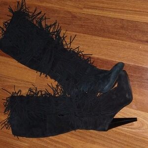 Maraka Suede Fringe Knee Hi boots